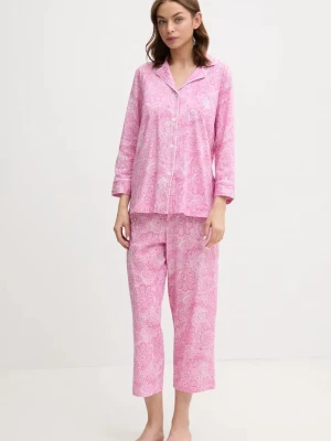Obrázek produktu Lauren Ralph Lauren dvoudílné pyžamo dámské bavlněné růžová
