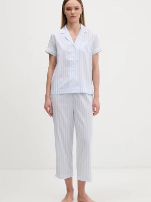 Obrázek produktu Lauren Ralph Lauren dvoudílné pyžamo dámské bavlnou modrá