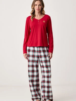 Obrázek produktu Lauren Ralph Lauren dvoudílné pyžamo dámské červená