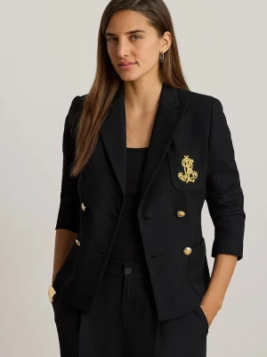 Obrázek produktu Lauren Ralph Lauren dvouřadé sako bavlněné s elastanem černá