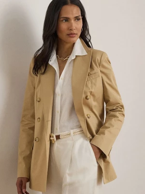 Obrázek produktu Lauren Ralph Lauren dvouřadé sako ženské bavlněné béžová