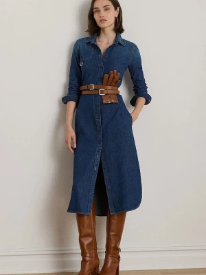 Obrázek produktu Lauren Ralph Lauren Džínové šaty Lauren Ralph Lauren námořnická modř