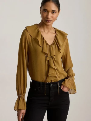 Obrázek produktu Lauren Ralph Lauren halenka s volánkem dámská hnědá
