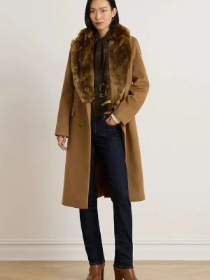 Obrázek produktu Lauren Ralph Lauren kabát dámský s vlnou hnědá