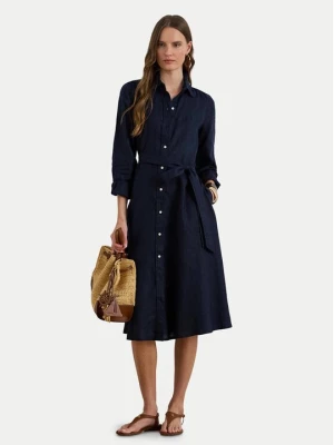 Obrázek produktu LAUREN RALPH LAUREN Košilové šaty 200P13686002 Tmavomodrá Regular Fit
