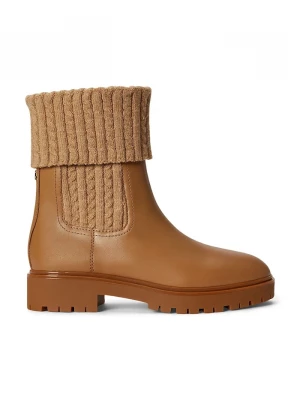 Obrázek produktu Lauren Ralph Lauren kotníkové boty dámské kožené Allyson Cbl hnědá