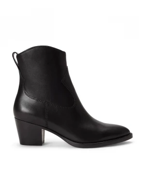 Obrázek produktu Lauren Ralph Lauren kotníkové boty na sloupku dámské kožené Harpher černá