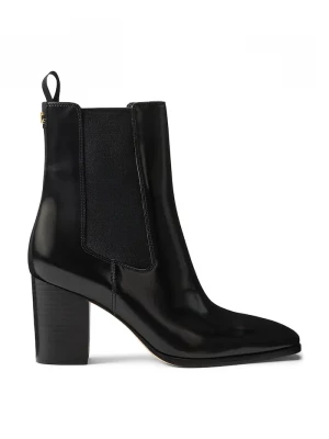 Obrázek produktu Lauren Ralph Lauren kotníkové Chelsea boty na sloupku dámské kožené Rlyn Bte Hl černá