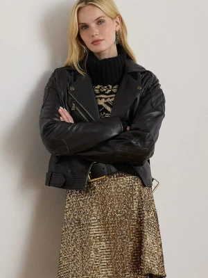 Obrázek produktu Lauren Ralph Lauren Kožená bunda Lauren Ralph Lauren černá
