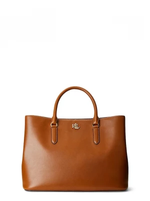 Obrázek produktu Lauren Ralph Lauren Kožená kabelka Lauren Ralph Lauren hnědá