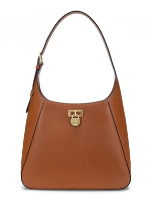 Obrázek produktu Lauren Ralph Lauren Kožená kabelka Lauren Ralph Lauren hnědá