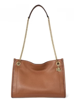 Obrázek produktu Lauren Ralph Lauren Kožená kabelka Lauren Ralph Lauren hnědá