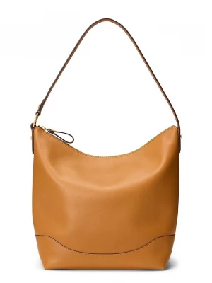 Obrázek produktu Lauren Ralph Lauren Kožená kabelka Lauren Ralph Lauren hnědá