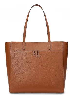 Obrázek produktu Lauren Ralph Lauren Kožená kabelka Lauren Ralph Lauren hnědá