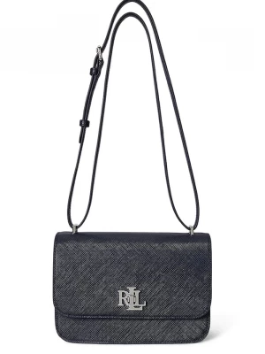 Obrázek produktu Lauren Ralph Lauren Kožená kabelka Lauren Ralph Lauren námořnická modř