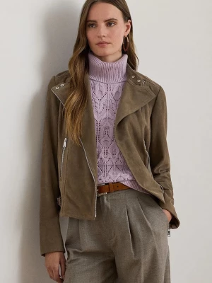 Obrázek produktu Lauren Ralph Lauren Kožená motorkářská bunda Lauren Ralph Lauren hnědá