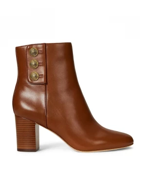 Obrázek produktu Lauren Ralph Lauren Kožené kotníkové boty Kenndi Bt Hl hnědá