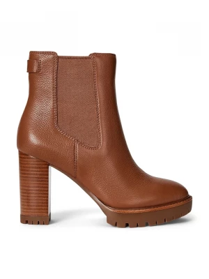 Obrázek produktu Lauren Ralph Lauren Kožené kotníkové boty Lauren Ralph Lauren Layne hnědá