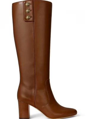 Obrázek produktu Lauren Ralph Lauren Kožené kozačky Lauren Ralph Lauren Kenndi Tl Hl hnědá