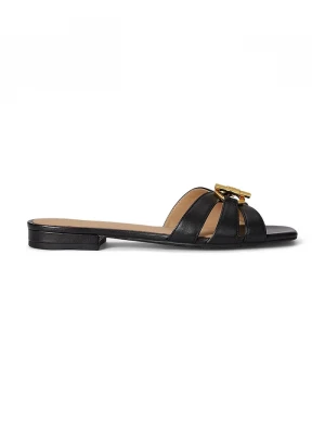 Obrázek produktu Lauren Ralph Lauren Kožené pantofle Blike Slide černá
