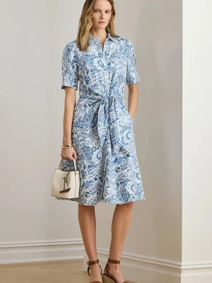 Obrázek produktu Lauren Ralph Lauren Lněné šaty Lauren Ralph Lauren modrá