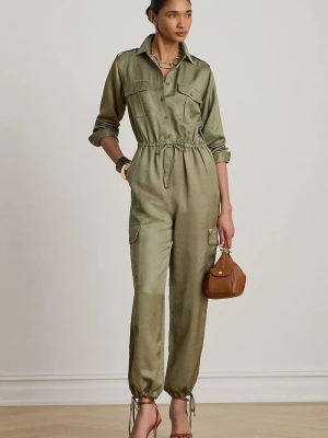 Obrázek produktu Lauren Ralph Lauren overal dámský s příměsí lnu zelená