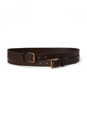 Obrázek produktu Lauren Ralph Lauren pásek k šatům dámský kožený hnědá
