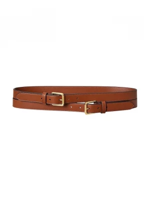 Obrázek produktu Lauren Ralph Lauren pásek k šatům dámský kožený hnědá