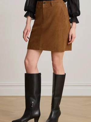 Obrázek produktu Lauren Ralph Lauren pouzdrová sukně semišová hnědá