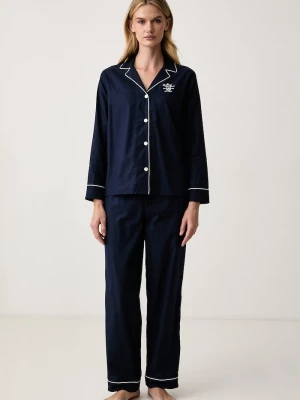 Obrázek produktu Lauren Ralph Lauren pyžamo dámské bavlněné námořnická modř