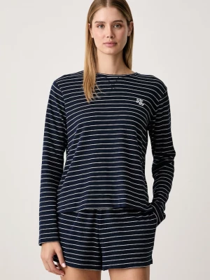 Obrázek produktu Lauren Ralph Lauren pyžamo dámské s bavlnou námořnická modř