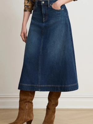 Obrázek produktu Lauren Ralph Lauren rozšířená sukně džínová modrá