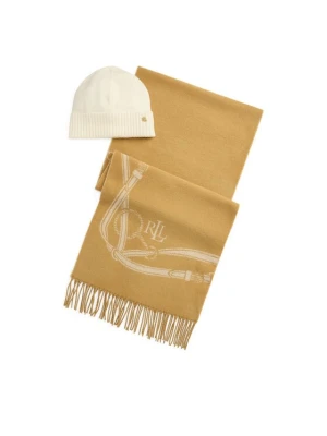 Obrázek produktu LAUREN RALPH LAUREN Sada čepice a šál 454P23530002 Světle hnědá