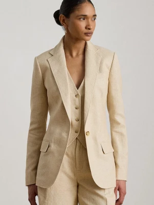 Obrázek produktu Lauren Ralph Lauren sako dámské se lnem béžová