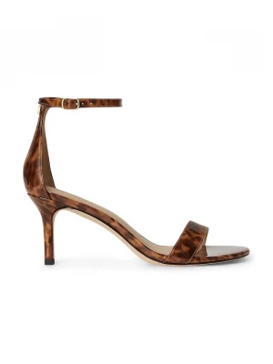 Obrázek produktu Lauren Ralph Lauren sandály na jehlovém podpatku kožené Allie Mid hnědá