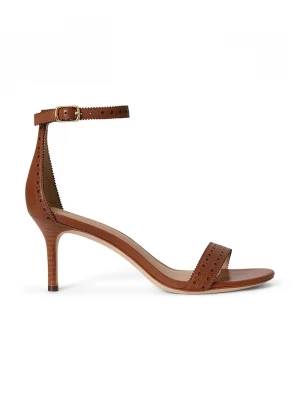 Obrázek produktu Lauren Ralph Lauren sandály na vysokém podpatku kožené Allie M hnědá