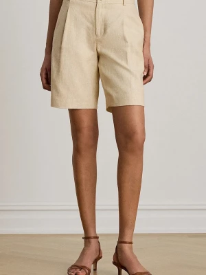 Obrázek produktu Lauren Ralph Lauren šortky dámské lněné béžová
