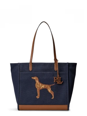 Obrázek produktu Lauren Ralph Lauren tote taška dámská bavlněná námořnická modř
