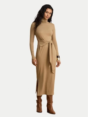 Obrázek produktu LAUREN RALPH LAUREN Úpletové šaty 200980028500 Tmavě béžová Slim Fit