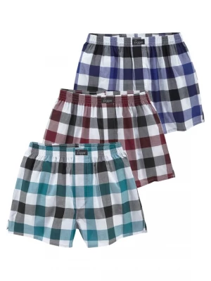 Obrázek produktu LE JOGGER Boxerky tyrkysová / královská modrá / vínově červená / bílá