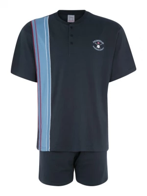 Obrázek produktu LE JOGGER Pyžamo krátké marine modrá / královská modrá / tmavě červená / bílá
