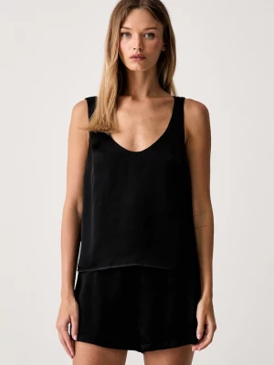 Obrázek produktu Le Privé halenka na ramínka dámská z viskózy PAULETTE TOP NOIR černá