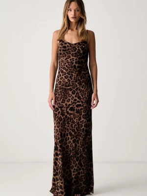Obrázek produktu Le Privé šaty ve stylu spodničky z viskózy LISE LEOPARD hnědá