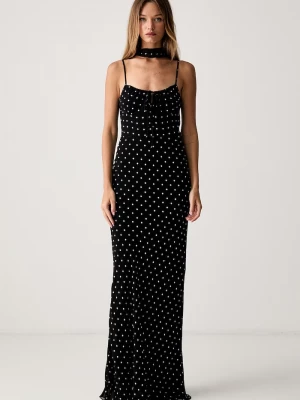 Obrázek produktu Le Privé šaty z viskózy ROSELINE CHIFFON DOTS černá