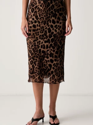 Obrázek produktu Le Privé sukně z viskózy GENET SKIRT LEOPARD hnědá
