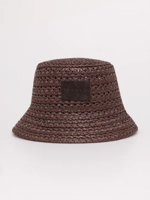 Obrázek produktu LE SH KA headwear slaměný klobouk dámský z viskózy Brown Bucket Hat