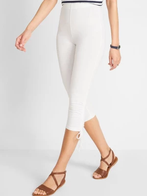 Obrázek produktu Legginsy 3 / 4 z marszczeniem (2 pary) BonPrix biały