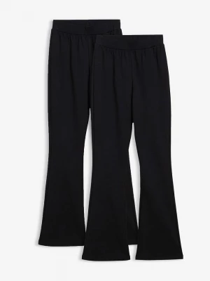 Obrázek produktu Legginsy temiczne o kroju bootcut (2 szt.) BonPrix czarny