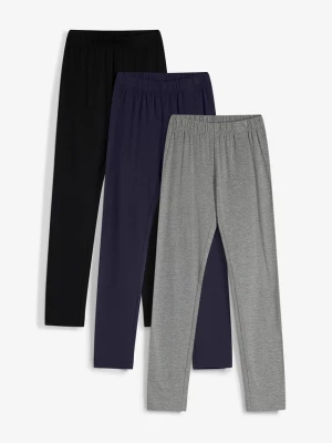 Obrázek produktu Legginsy z elastycznej bawełny organicznej (3 pary) BonPrix czarny