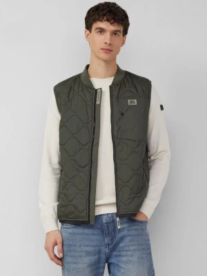Obrázek produktu Lehká prošívaná vesta límcem bomber v pracovním stylu s.Oliver olivová